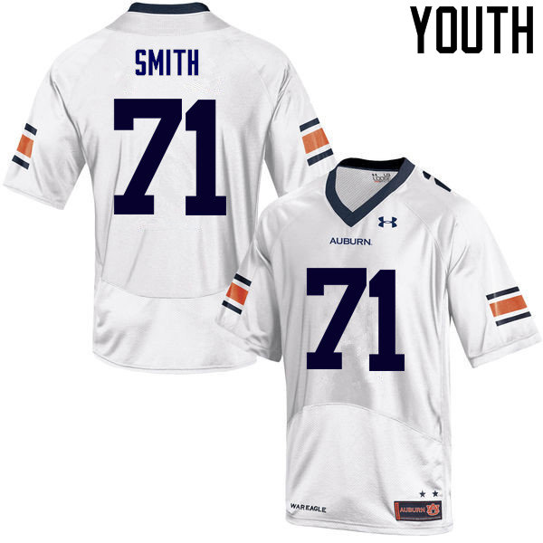 Auburn Tigers Youth Braden Smith #71 White Under Armour Stitched College NCAA Authentic Football Jersey YSX1174XC